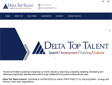 Tablet Screenshot of deltatoptalent.com